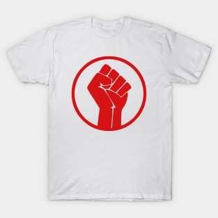 Raised fist - Red T-Shirt